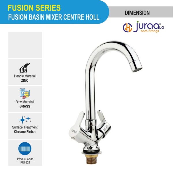 Fusion Basin Mixer Centre Holl-3