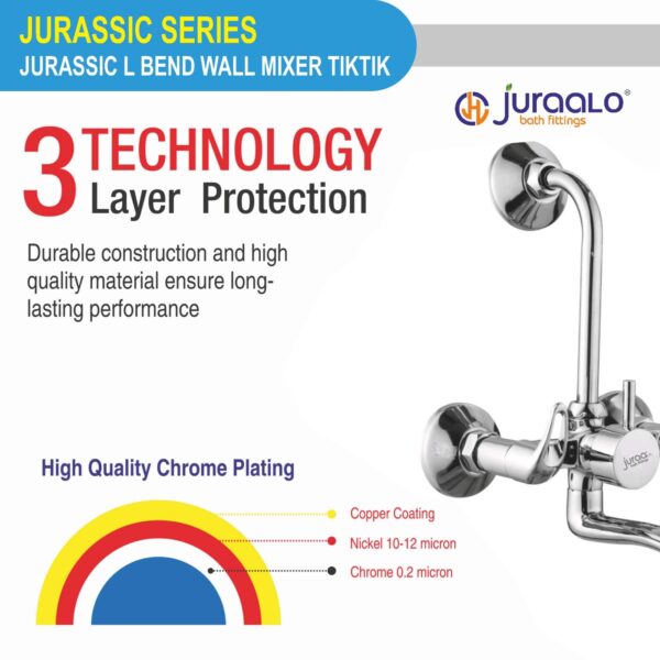 Jurassic L Bend Wall Mixer Tiktik-3