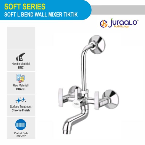 Soft L Bend Wall Mixer Tiktik-2